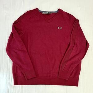 Sweater Under Armour Men's Burgundy V-Neck 2XL